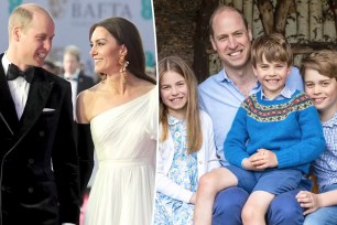 Prince William and Kate Middleton split with William and his kids.