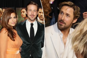 A photo fo Eva Mendes and Ryan Gosling