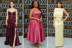 Rachel Brosnahan, Quinta Brunson and Aubrey Plaza on the Emmys 2024 red carpet.