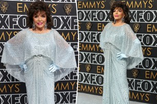 Actress Joan Collins at the Emmys 2024