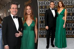 Jon Hamm, 52, wife Anna Osceola, 35, stun in Dolce & Gabbana at the 2024 Emmys