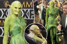 Who was the green goblin trolling the Emmys 2024 red carpet?