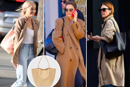 Margot Robbie, Katie Holmes and Julianne Moore carrying the Mansur Gavriel Soft Everyday Tote
