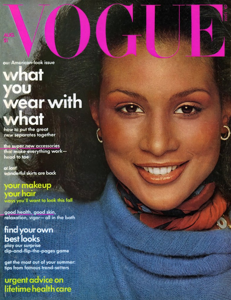 Beverly Johnson on the 1974 cover of Vogue.