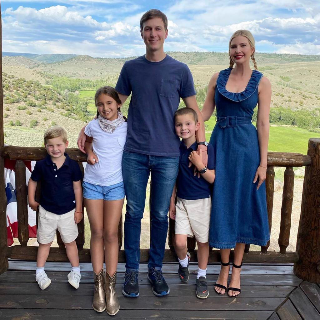 Ivanka Trump with Jared Kushner and her kids.