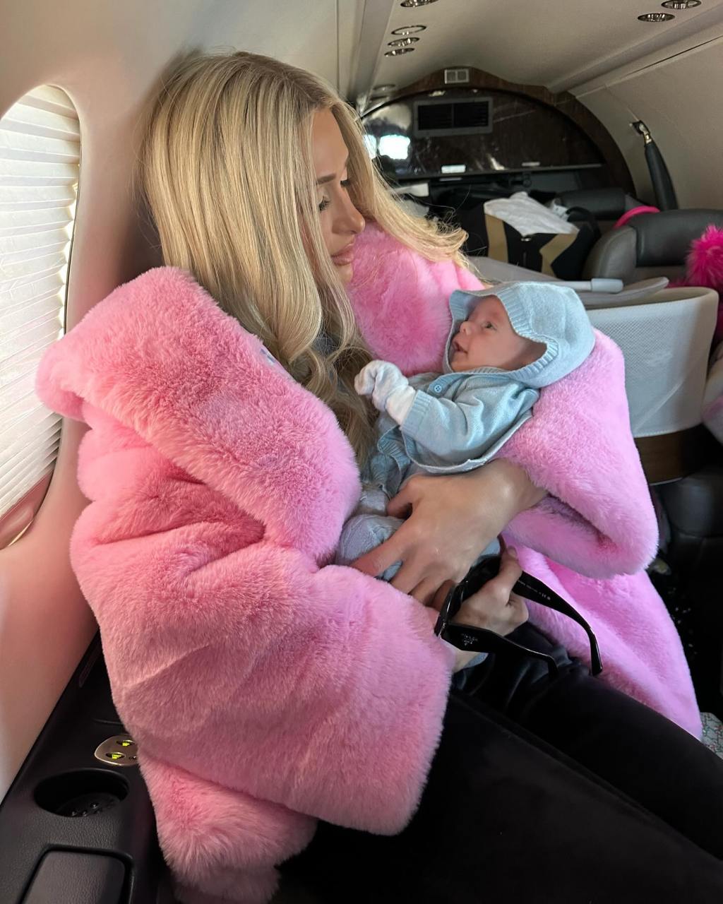Paris Hilton with her son